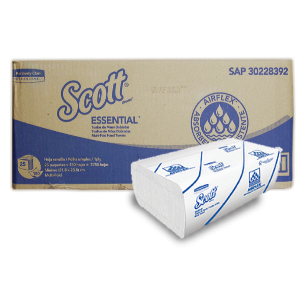 Scott Papel Toalla Foliado AirFlex Caja de 3750 Hojas