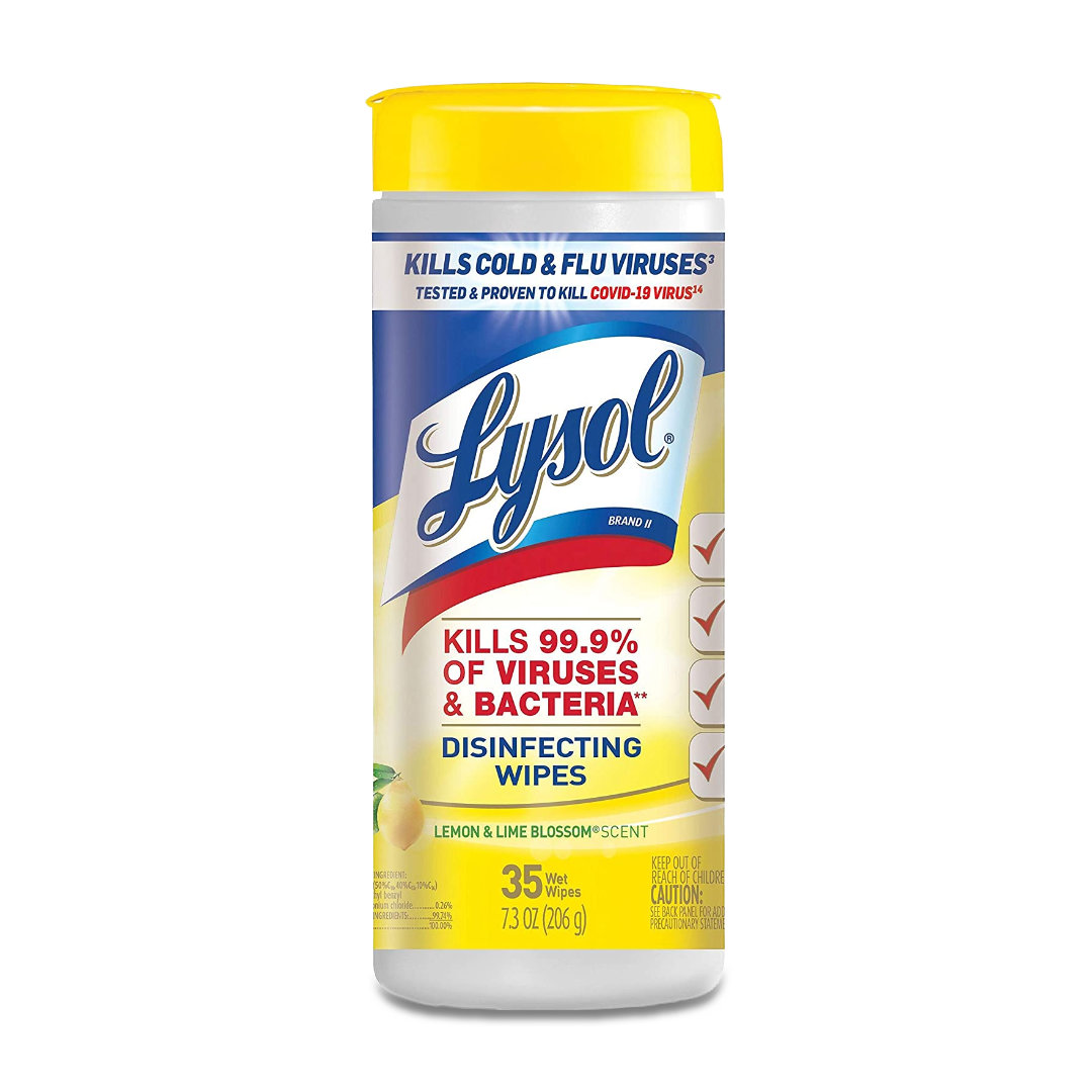 lysol wipes desinfectantes lemon & lime blosson 35 wipes