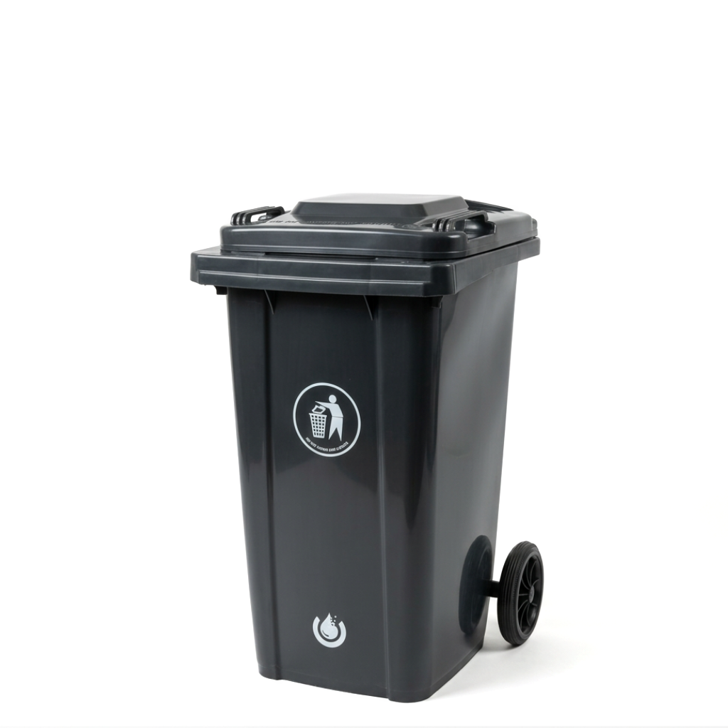 Basurero con Ruedas Gris 100 Litros