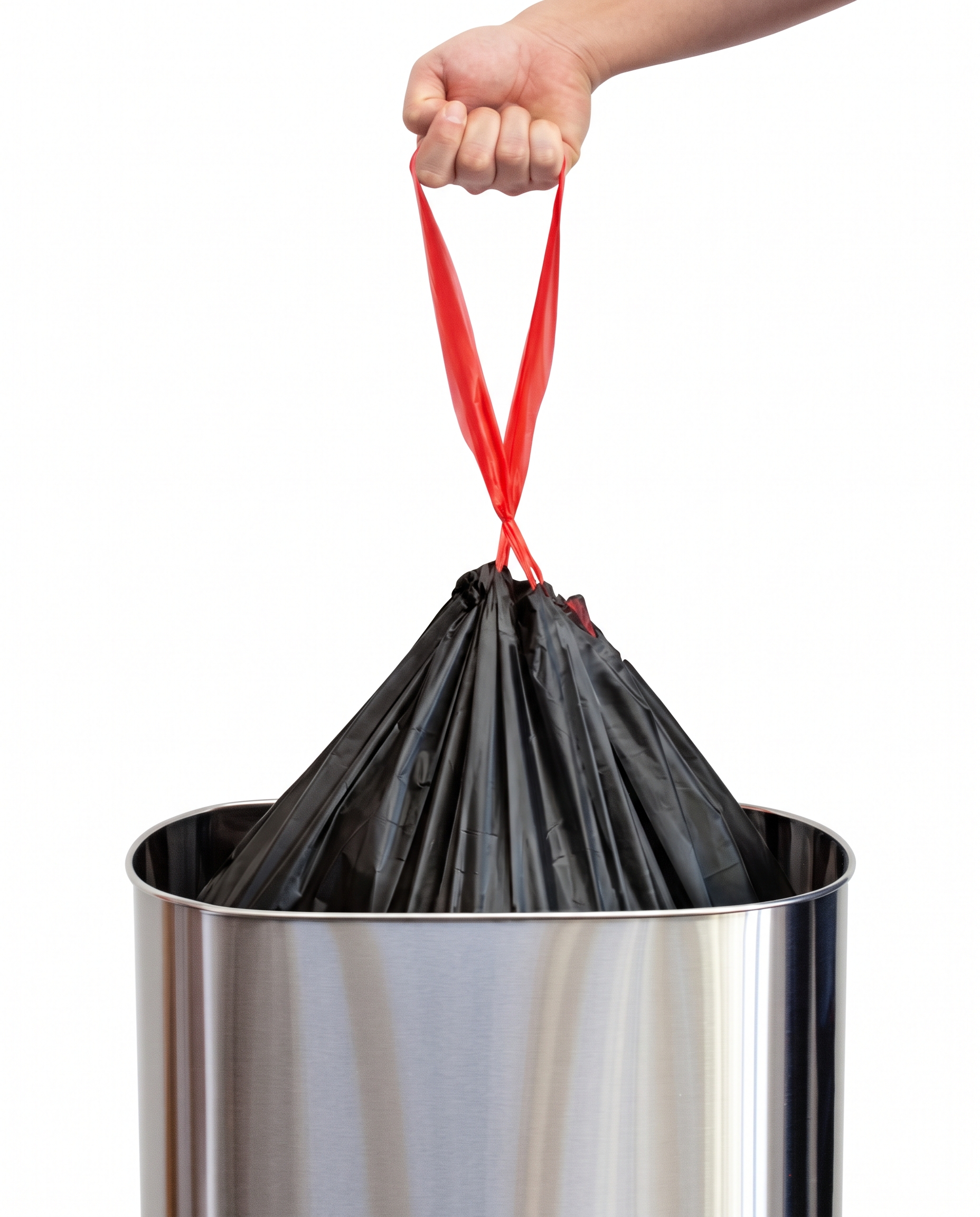 Bolsas de Basura Negras con Cinta 26x32
